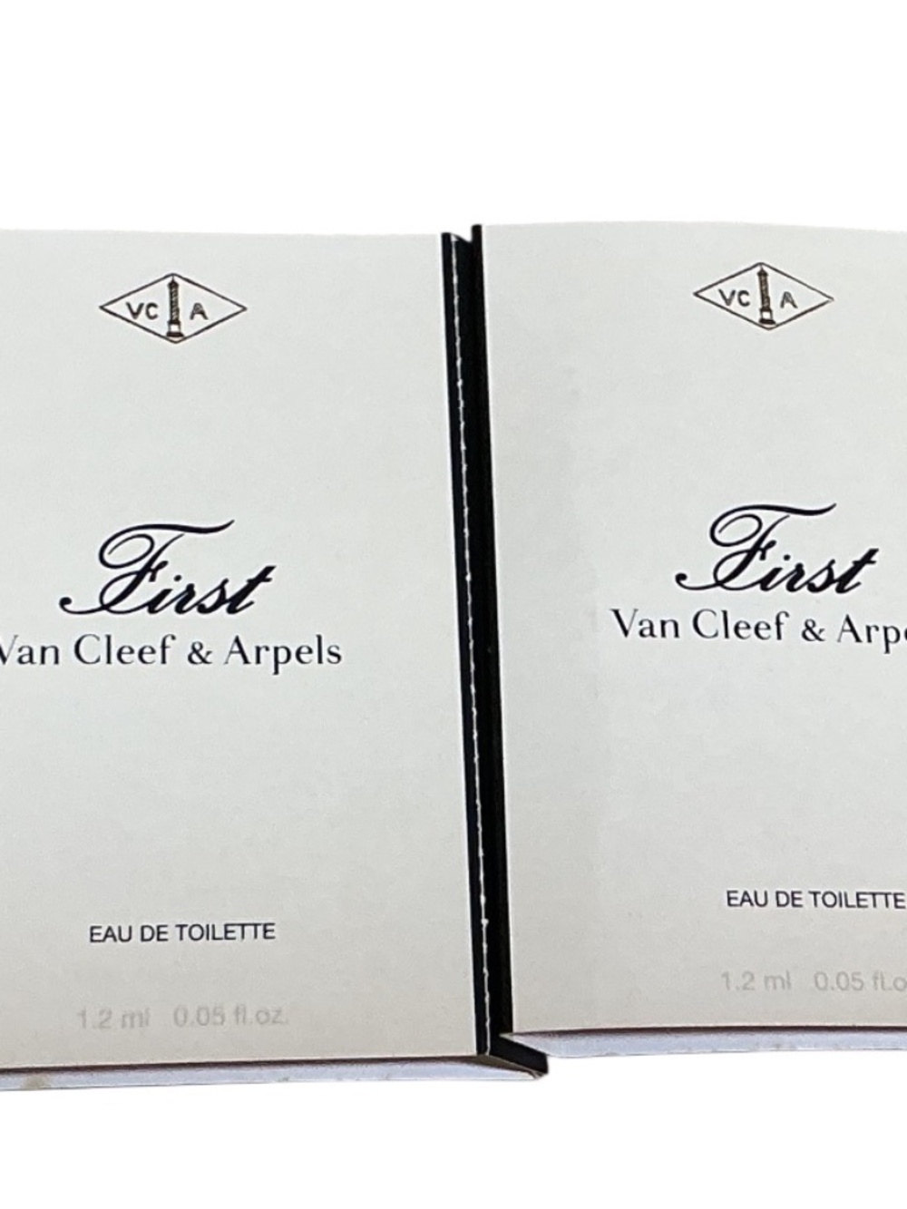 Van Cleef & Arpels First Perfume Sample Lot 2x 1.2ml EDT Mini Vials Carded